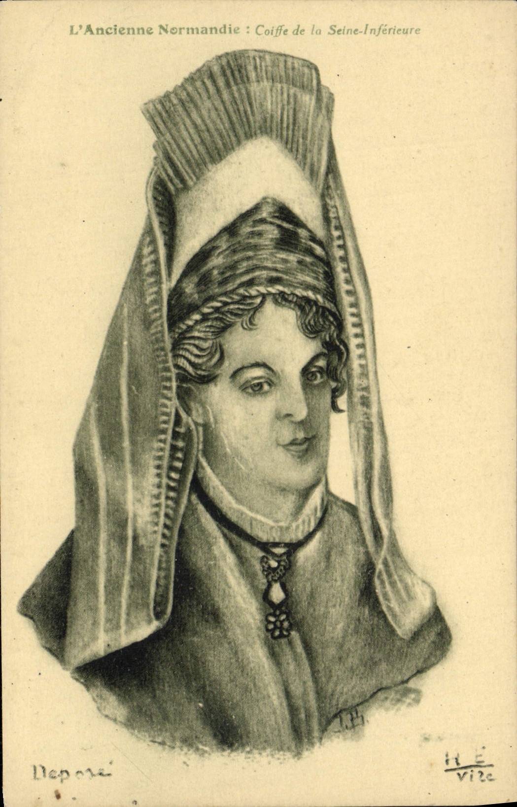 CPA Ancienne Normandie Coiffe de la Seine Inferieure Folklore 