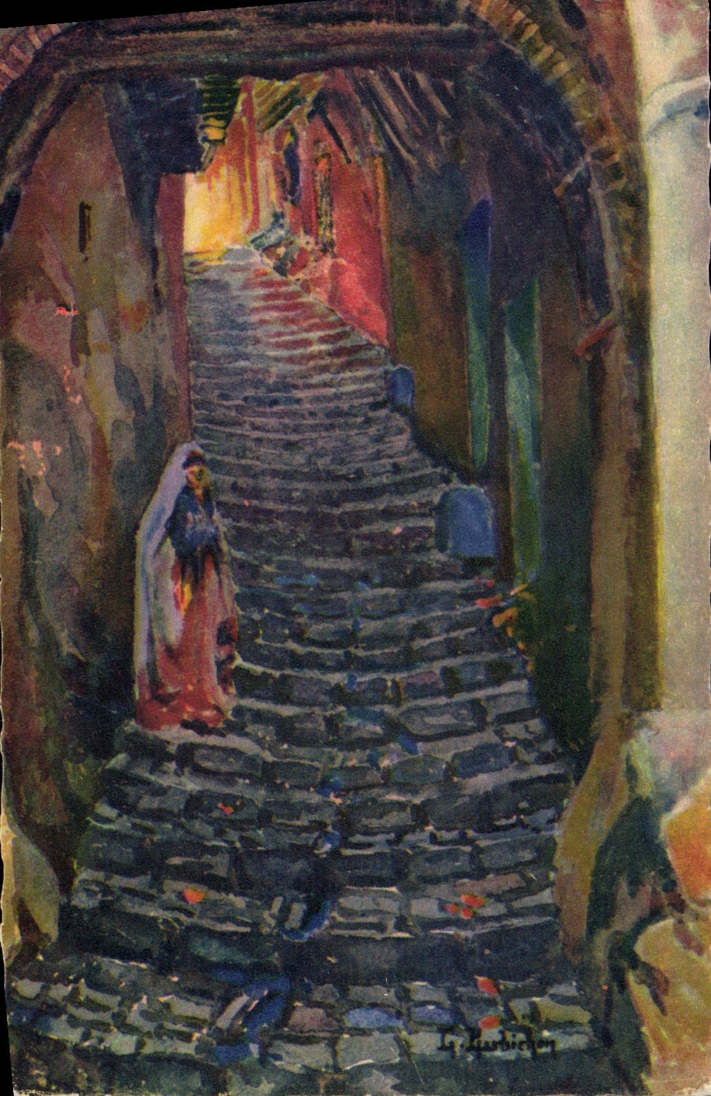 CPA Barbichon Rue du Diable Casba Alger