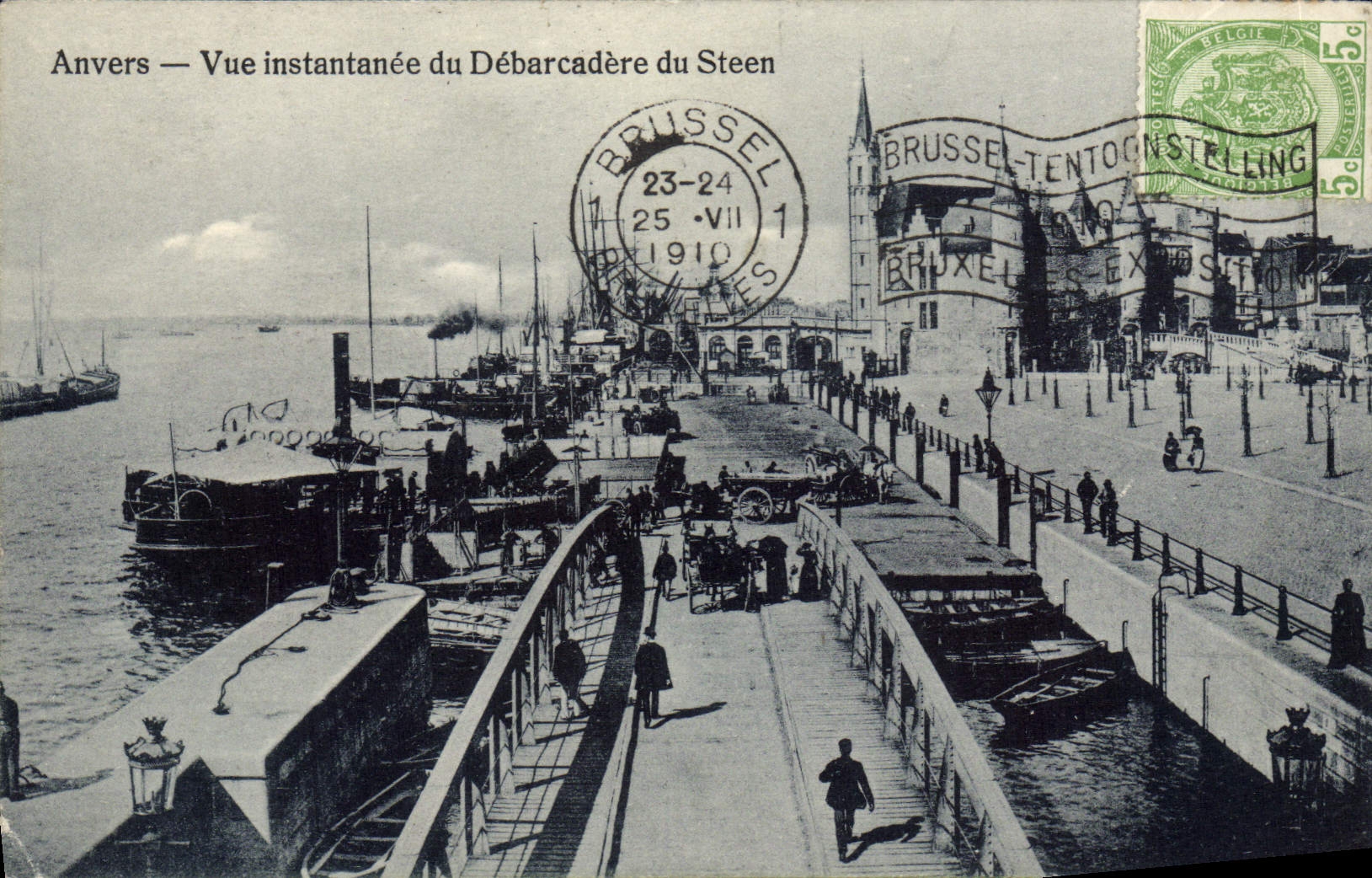 CPA Anvers Vue Instantanee Du Debarcadere Du Steen