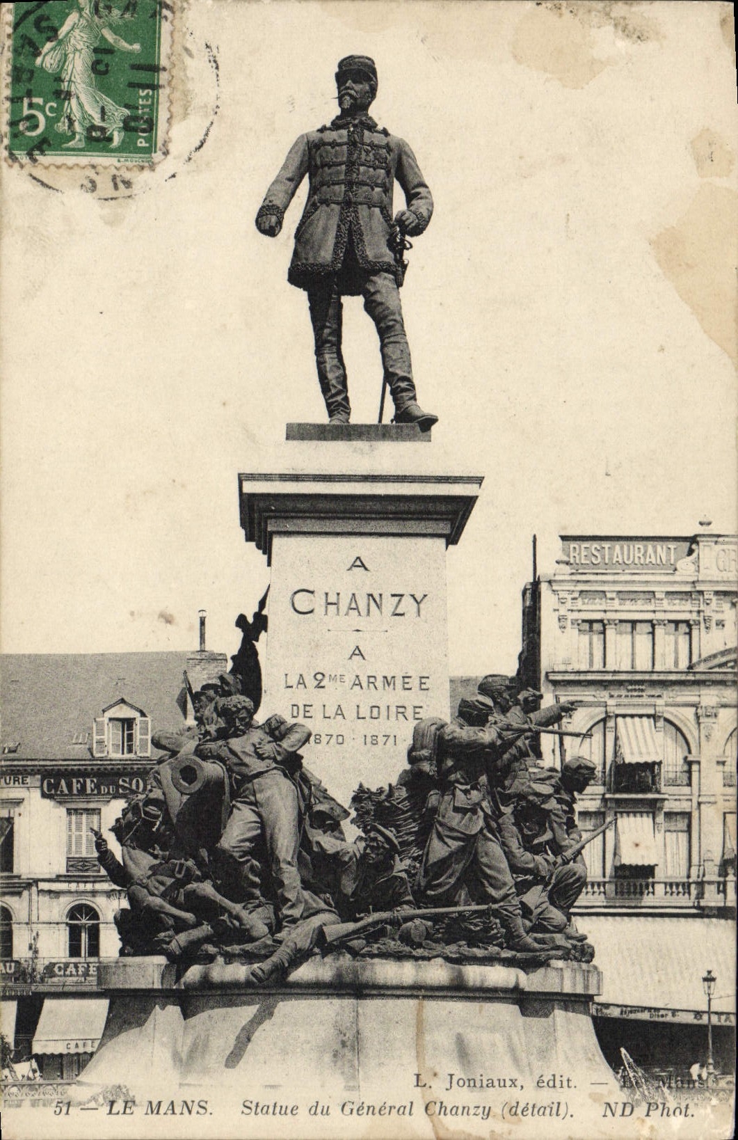 CPA Le Mans Statue Du General Chanzy