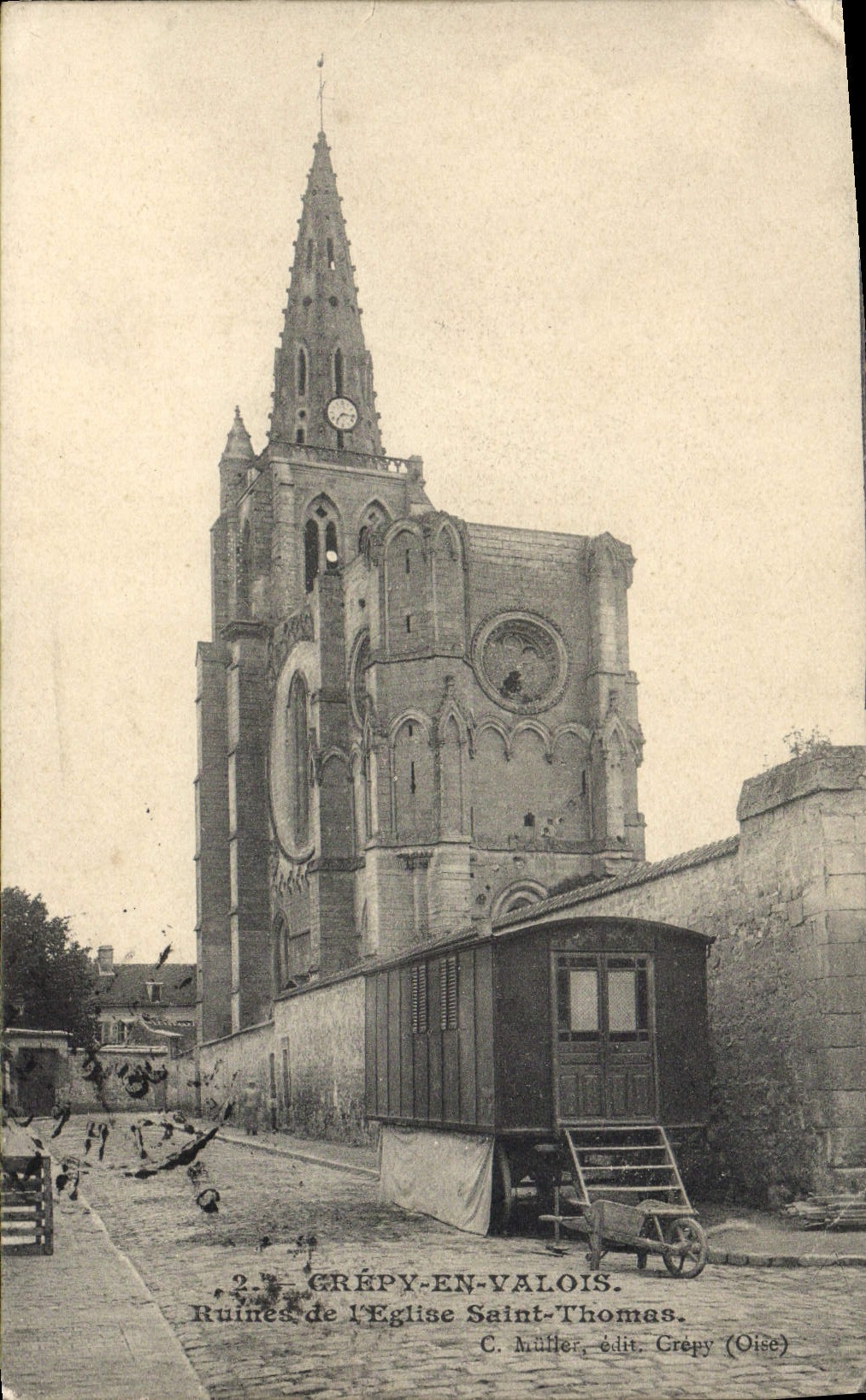 CPA Crepy En Valois Ruines De I'Eglise Saint Thomas