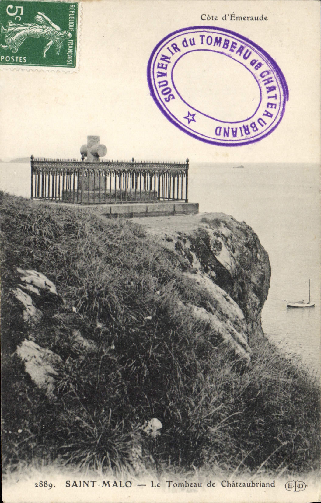 CPA Saint Malo Le Tombeau De Chateaubriand