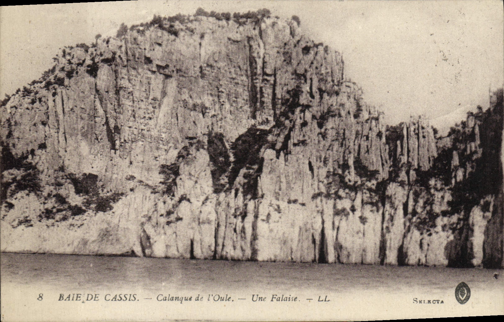 CPA Baie De Cassis Calanque De I'Oule Une Falaise