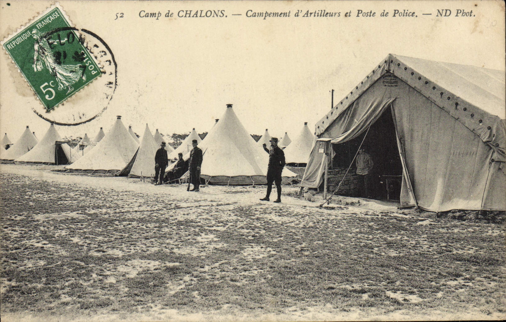 CPA Camp De Chalons Campement D'Artilleurs Et Poste De Police Militaria