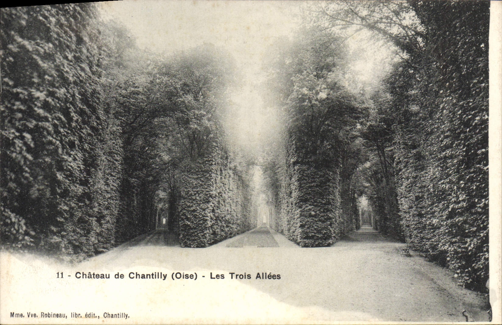 CPA Chateau De Chantilly Les Trois Allees