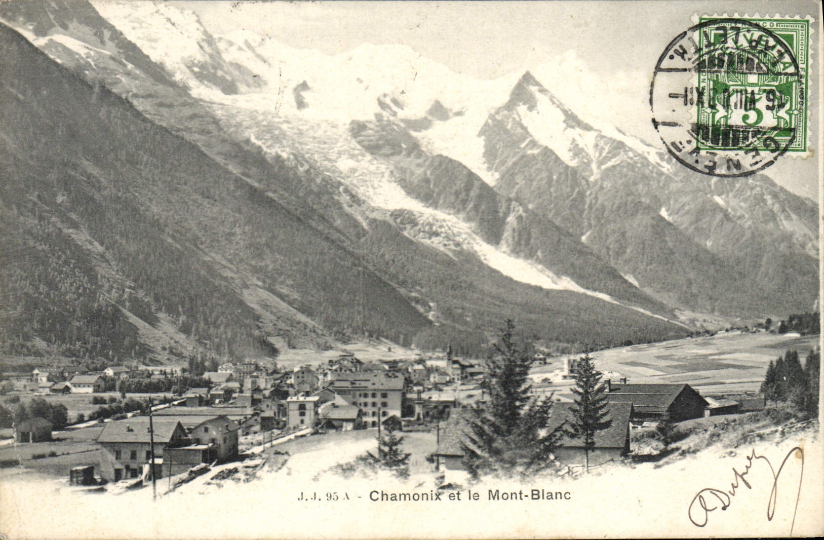 CPA Chamonix Et Le Mont Blanc