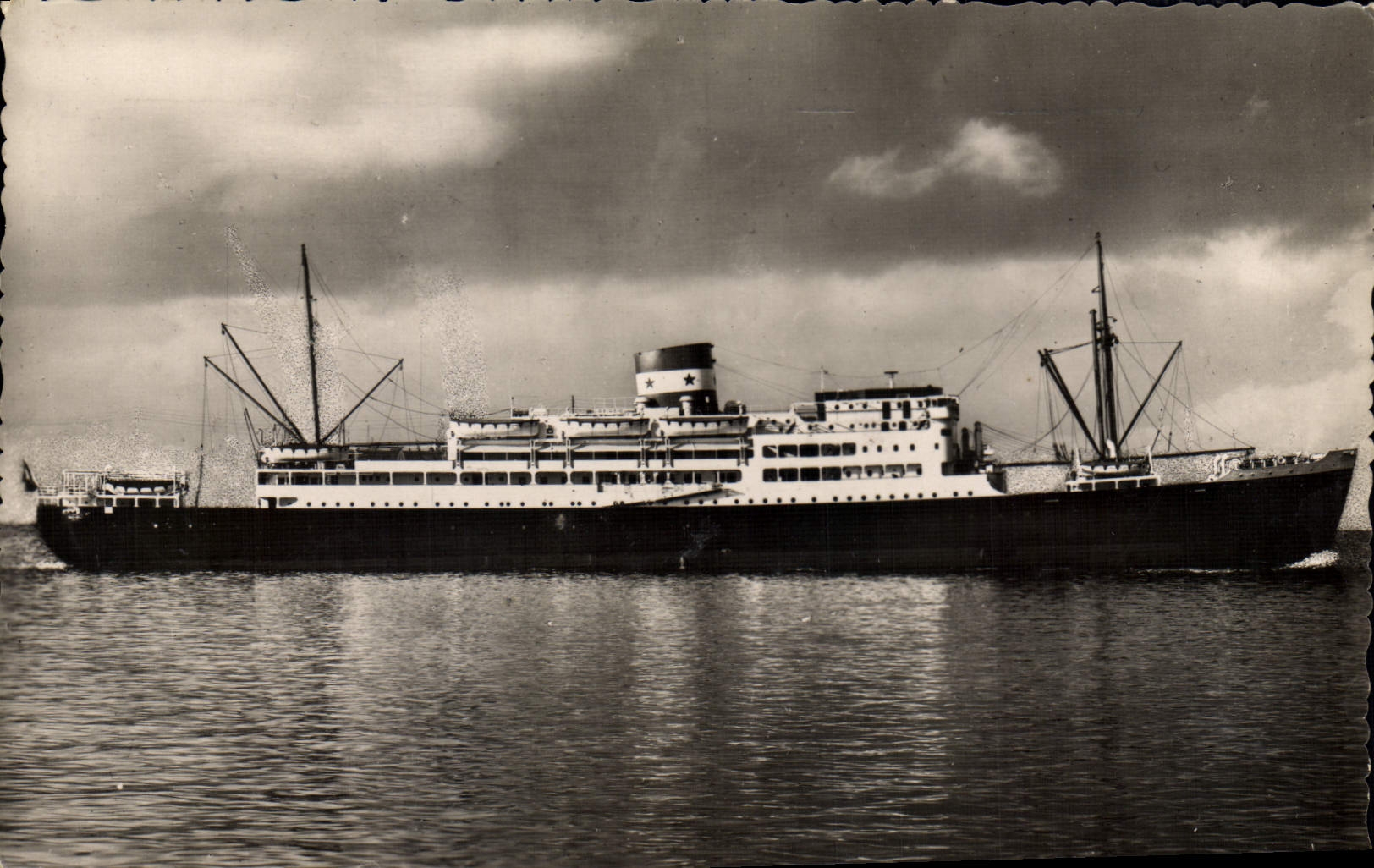 CPM Compagnie Des Chargeurs Reunis Tigne Bordeaux Pointe Noire Gabon Paquebot General leclerc