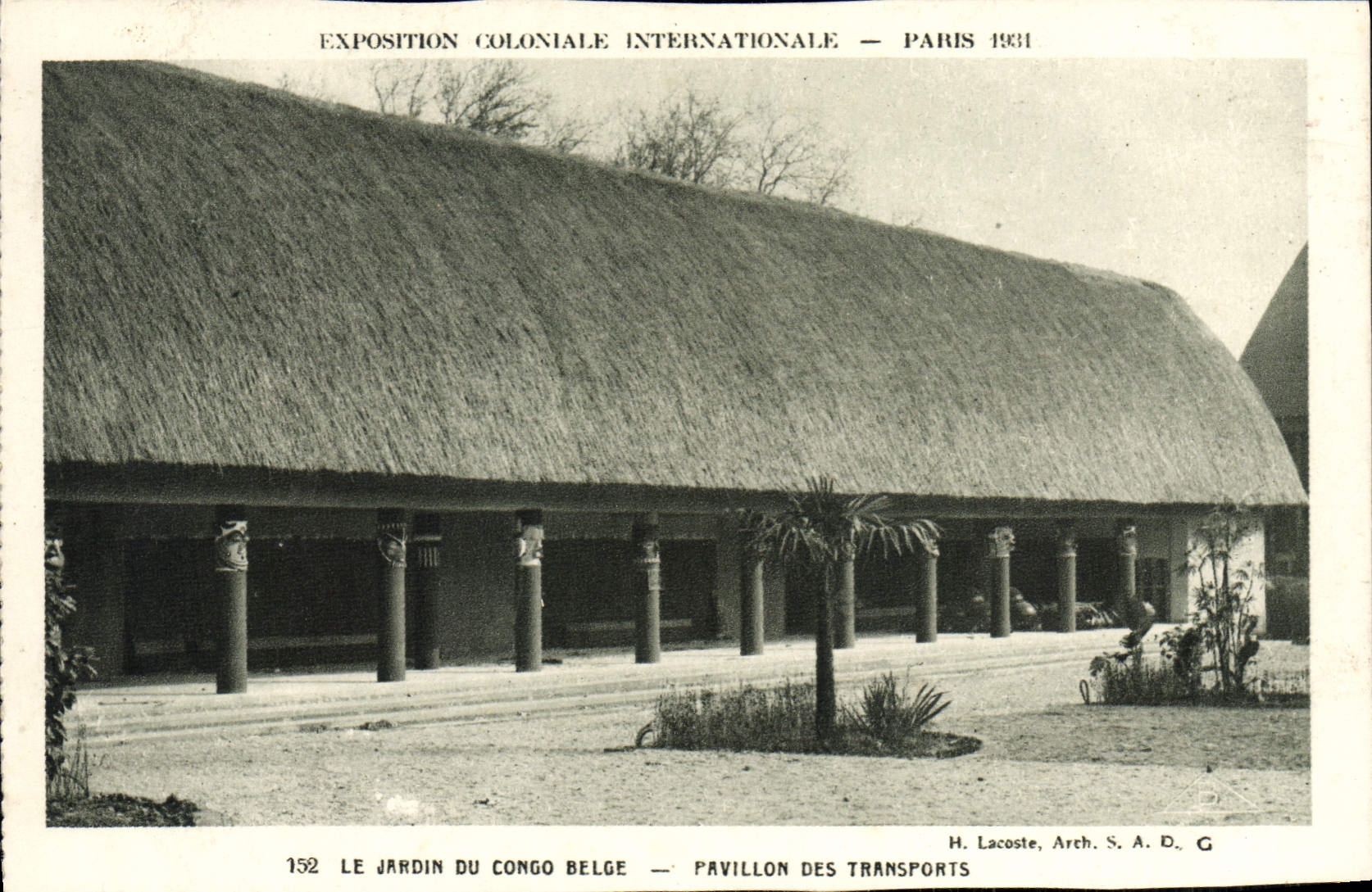 CPA Exposition Coloniale Internationale Paris 1931 Jardin du Congo Belge Pavillon des Transports