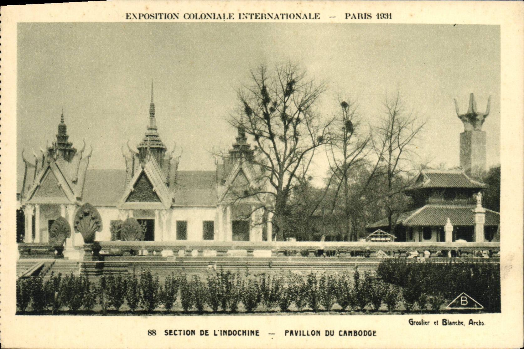 CPA Exposition Coloniale Internationale Paris 1931 Section de l'Indochine Pavillon du Cambodge