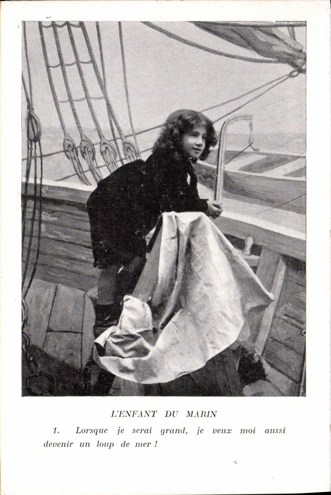 VINTAGE POSTCARD Fantasy Child the child of the sailor