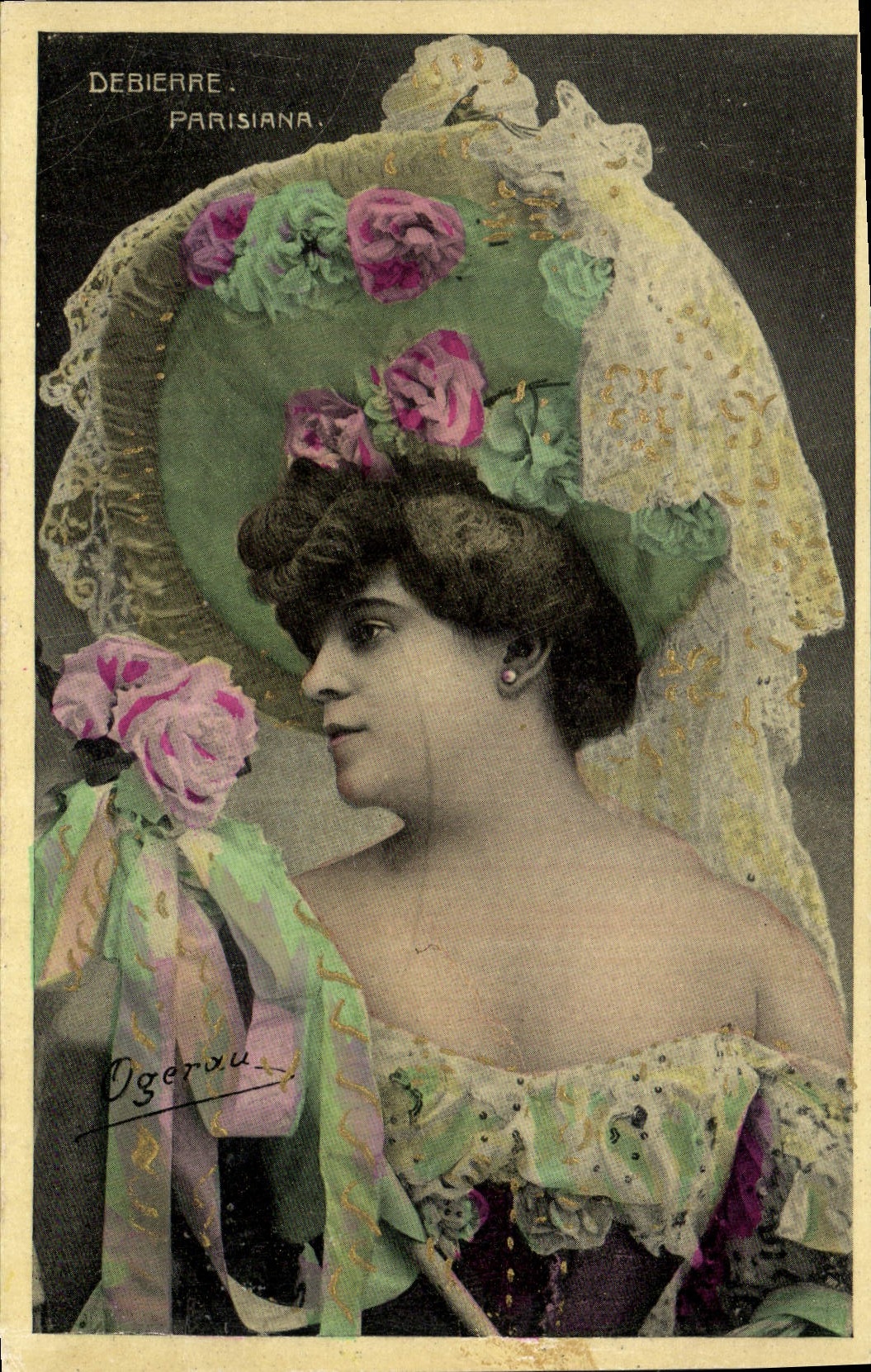 VINTAGE POSTCARD Fantasy Woman Debierre Parisiana