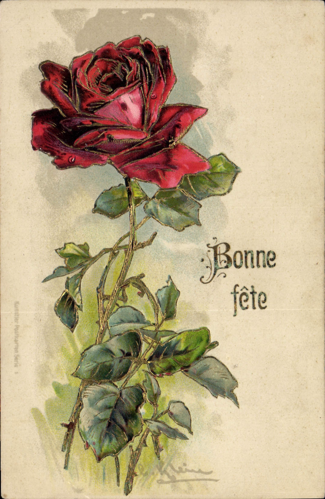 CPA Fantaisie Fleurs Rose