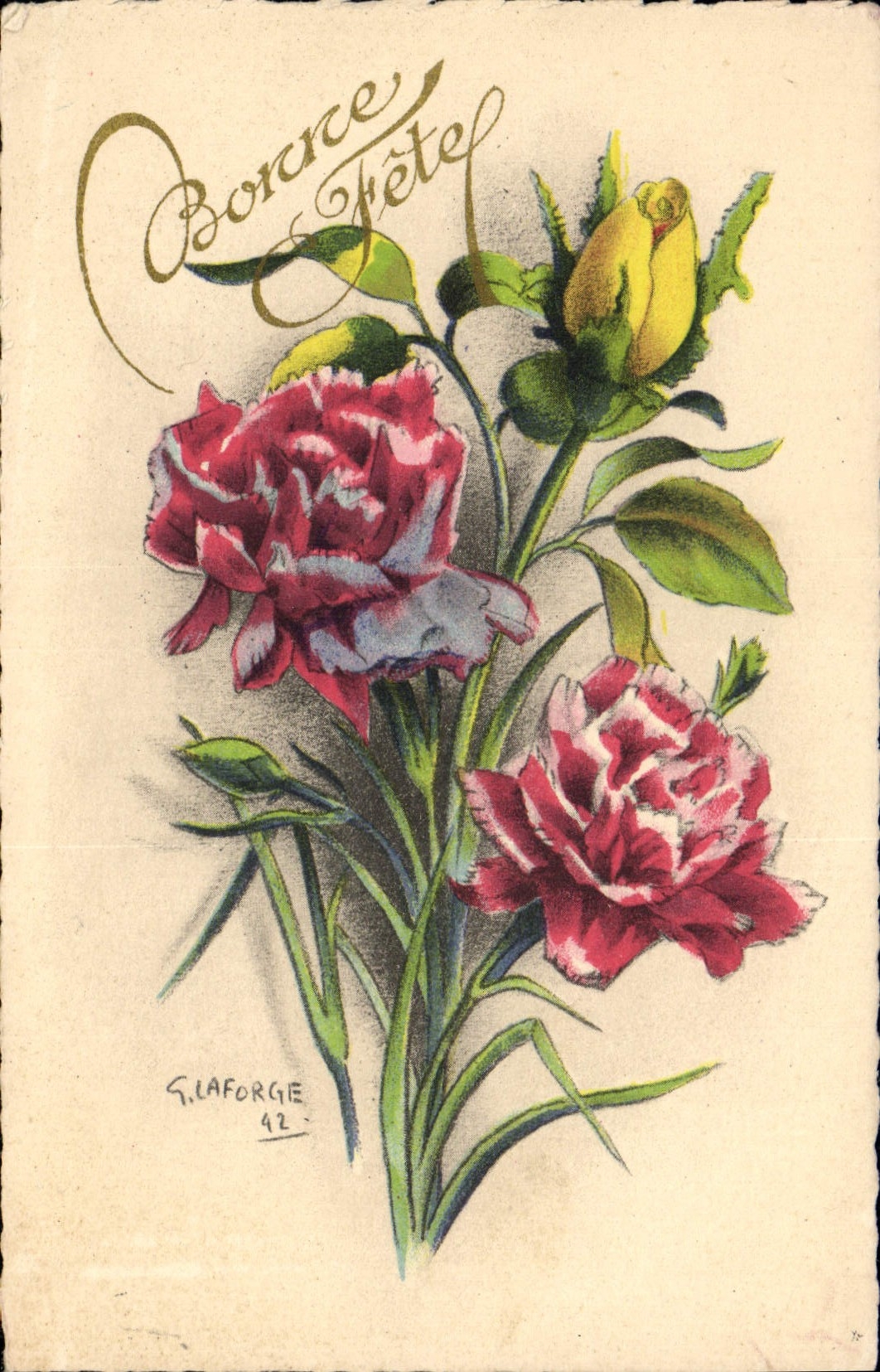 CPA Fantaisie Fleurs 