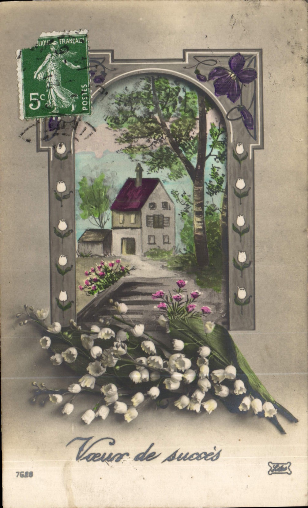 CPA Fantaisie Fleurs Muguet