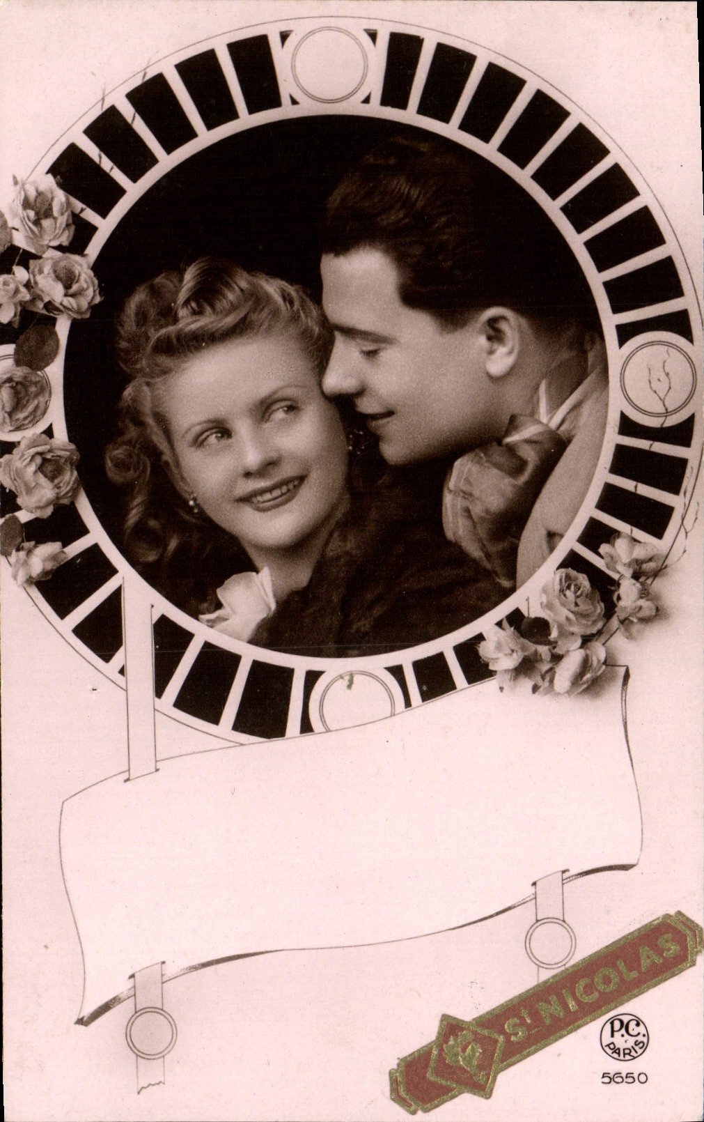 VINTAGE POSTCARD Fantasy Woman St Nicolas