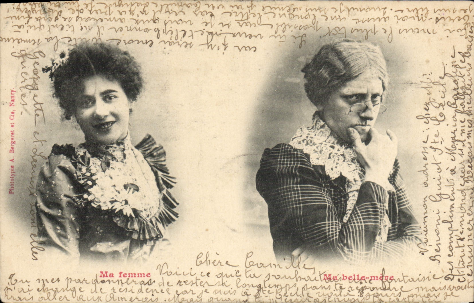 VINTAGE POSTCARD Fantasy Woman Beautiful mother