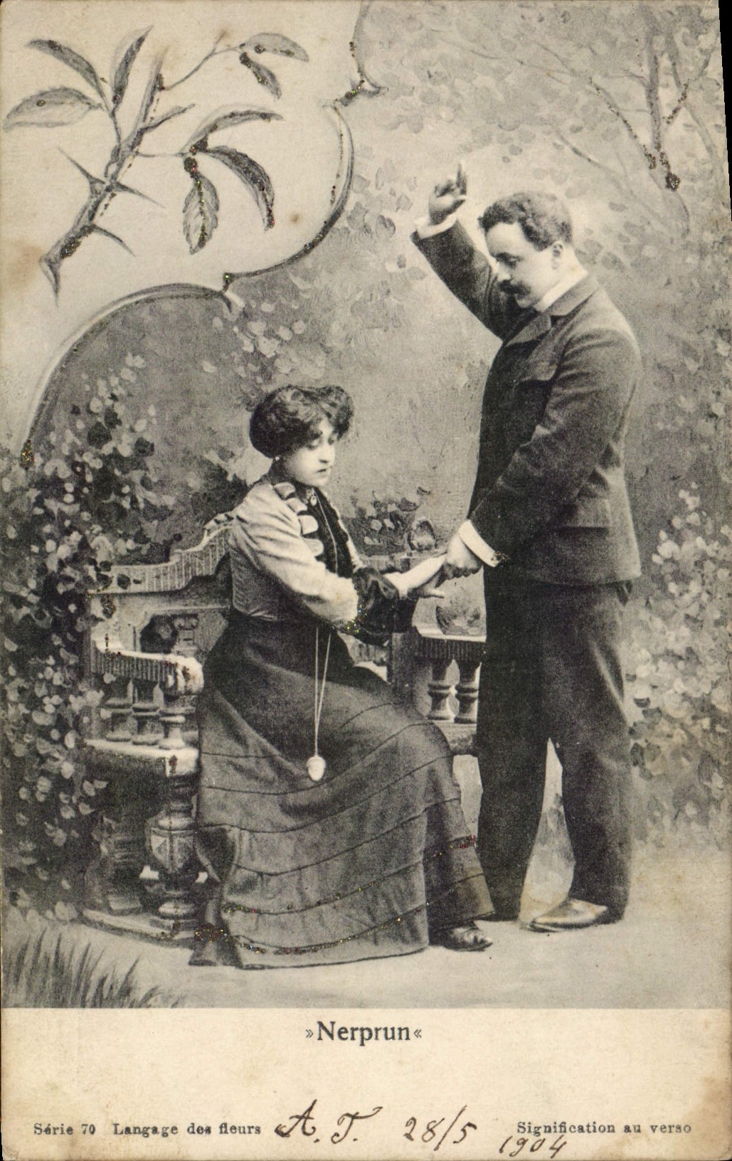 VINTAGE POSTCARD Fantasy Woman Buckthorn