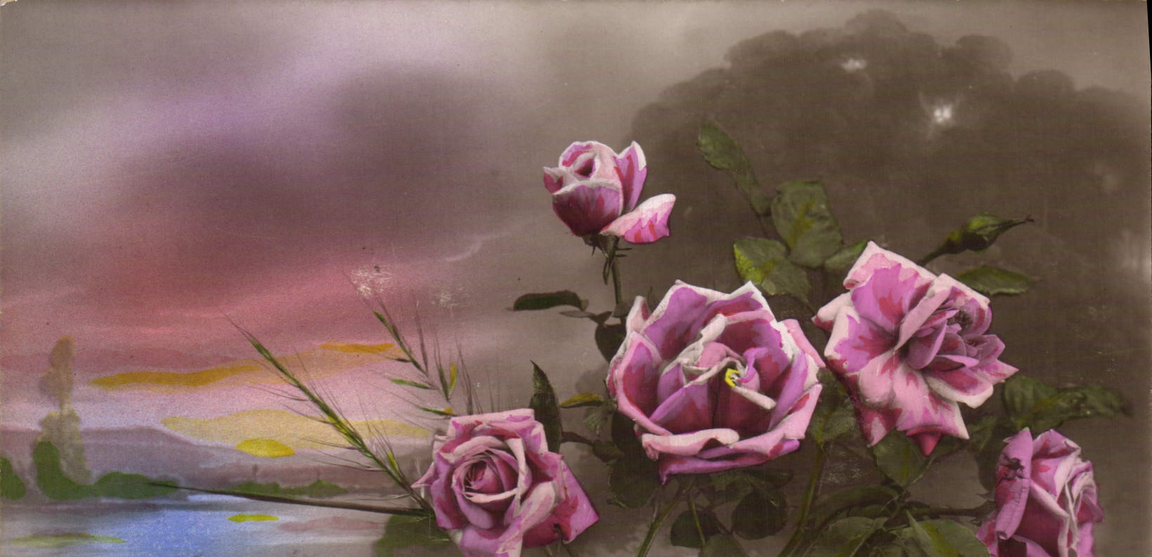 CPA Fantaisie Fleurs