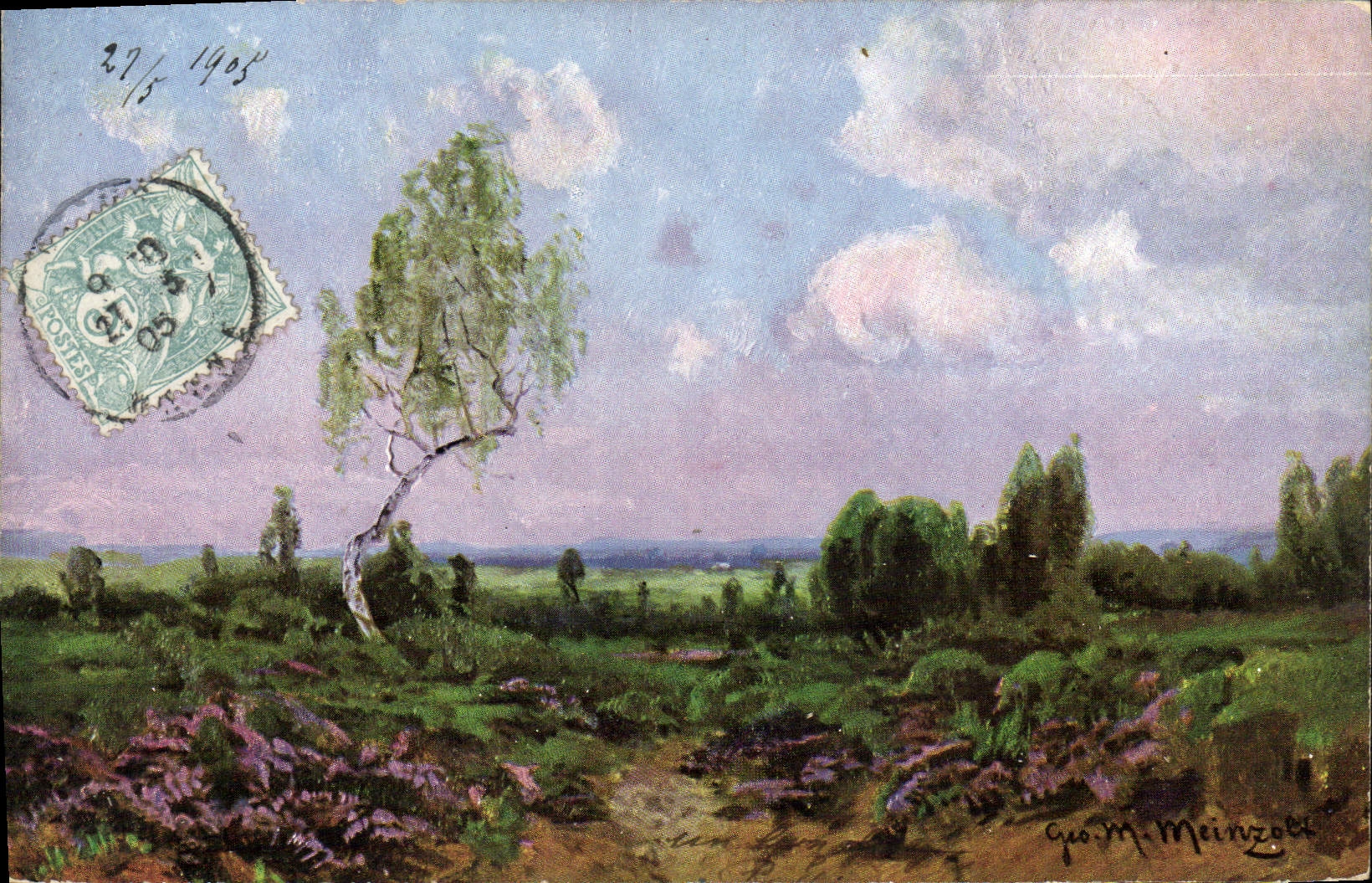 CPA Fantaisie Paysage Illustrateur