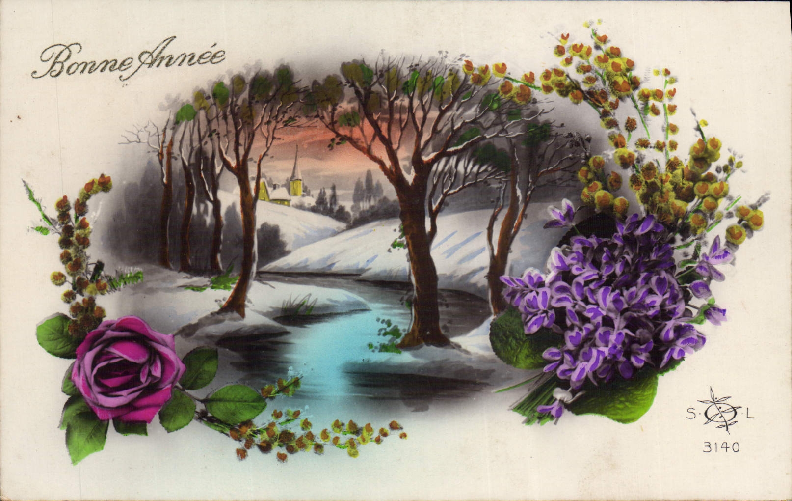 CPA Fantaisie Bonne annee