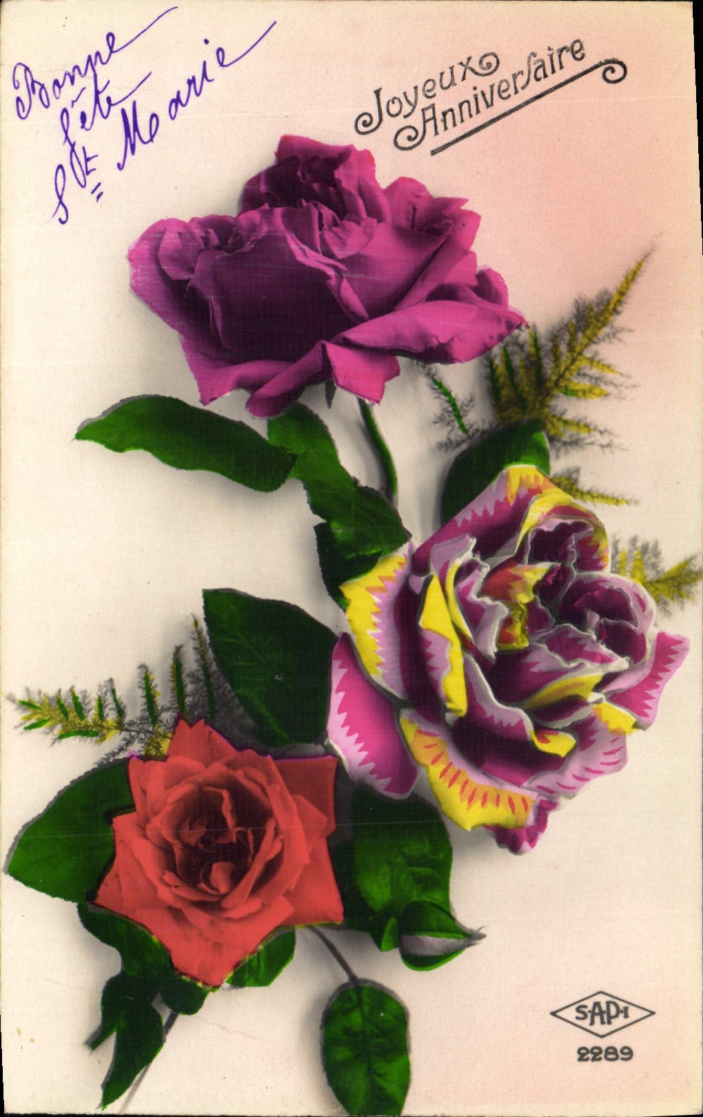 CPA Fantaisie Fleurs