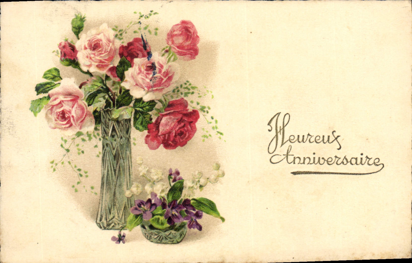 CPA Fantaisie Fleurs