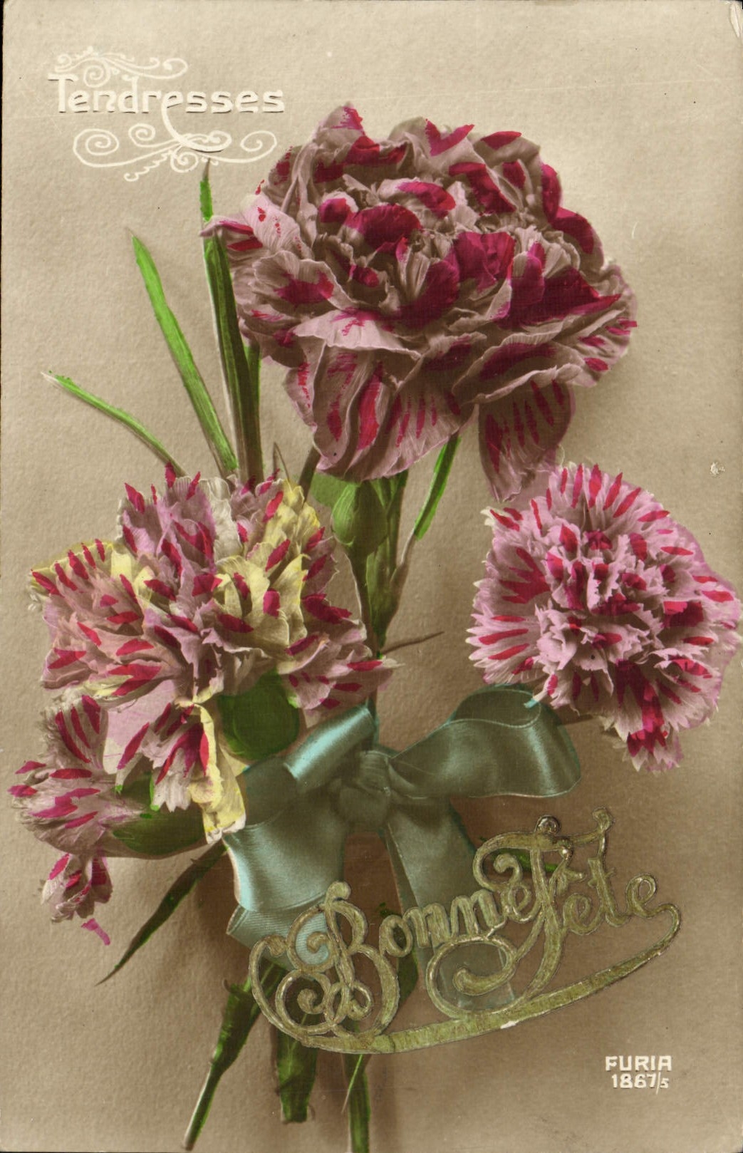 CPA Fantaisie Fleurs