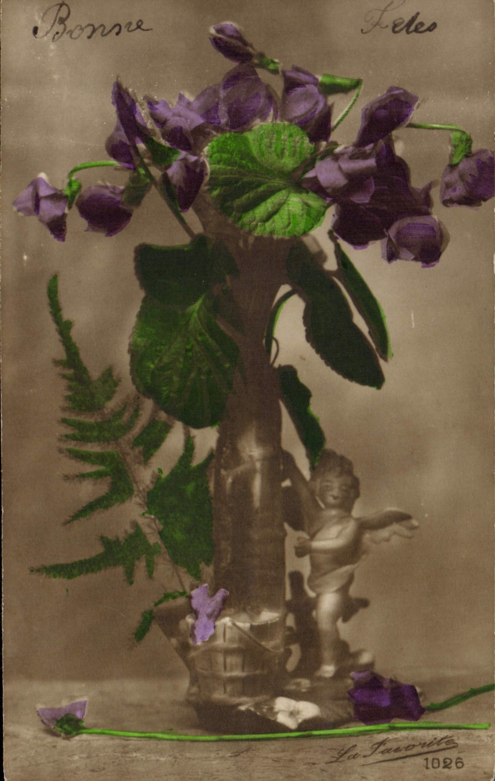 CPA Fantaisie Fleurs Santon 