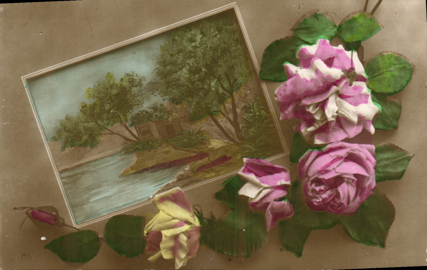 CPA Fantaisie Fleurs 