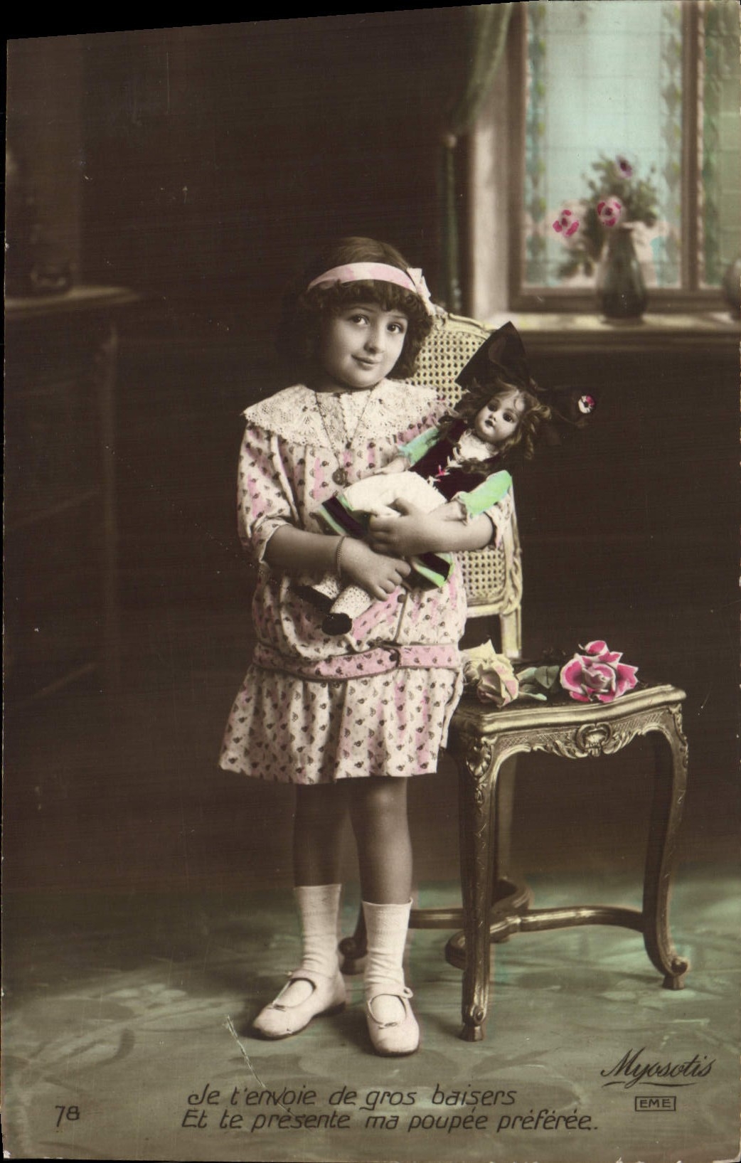 VINTAGE POSTCARD Fantasy Child Alsace Headstock