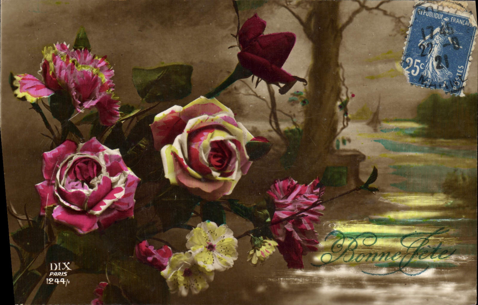 CPA Fantaisie Fleurs