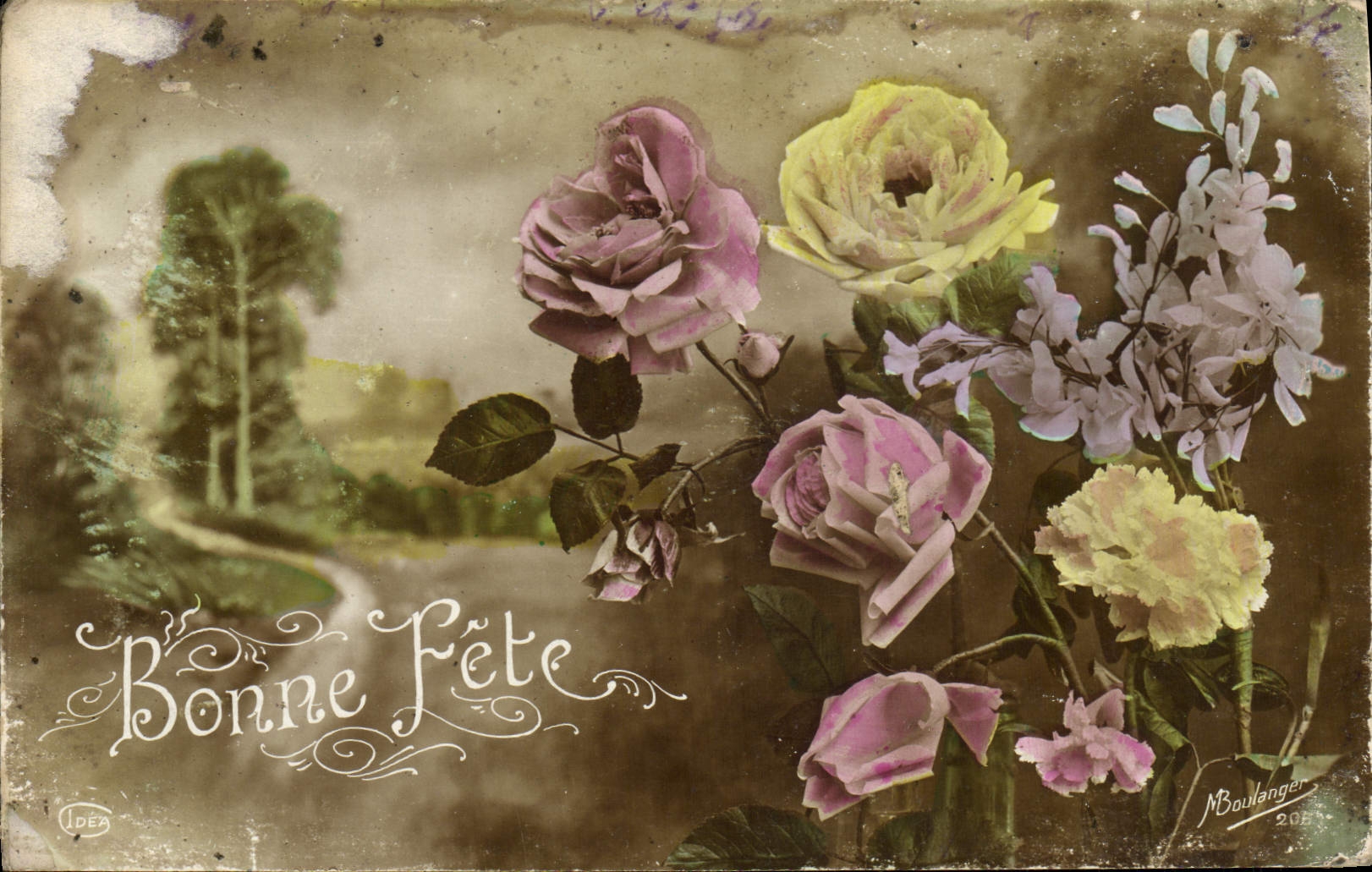 CPA Fantaisie Fleurs