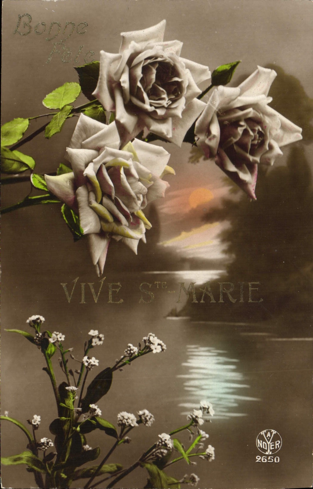 CPA Fantaisie Fleurs Marie 