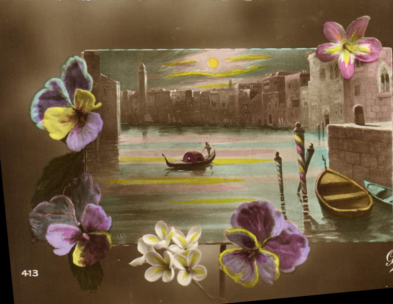 CPA Fantaisie Fleurs 