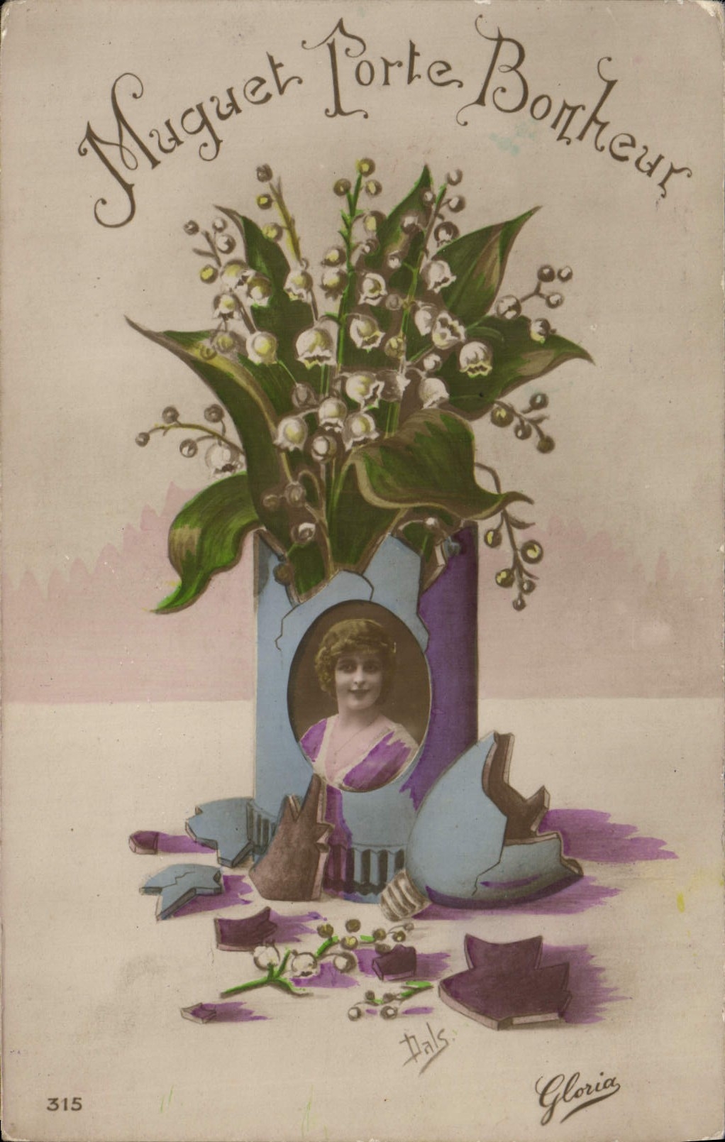 CPA Fantaisie Fleurs Muguet