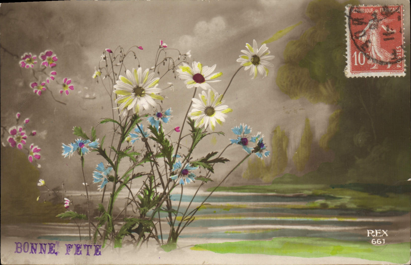 CPA Fantaisie Fleurs