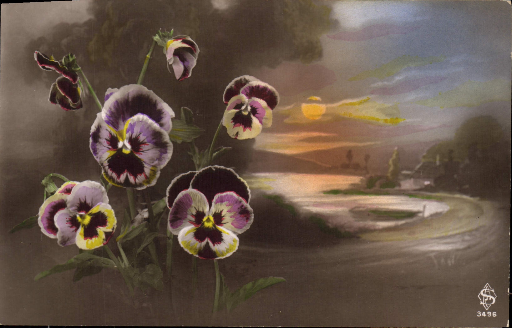 CPA Fantaisie Fleurs