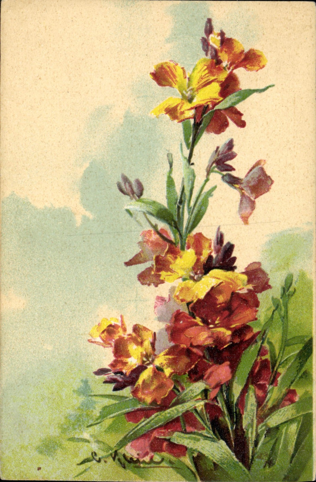 CPA Fantaisie Fleurs