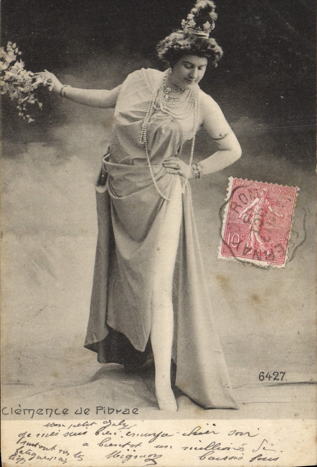 VINTAGE POSTCARD Fantasy Woman Clemence de Pibrae