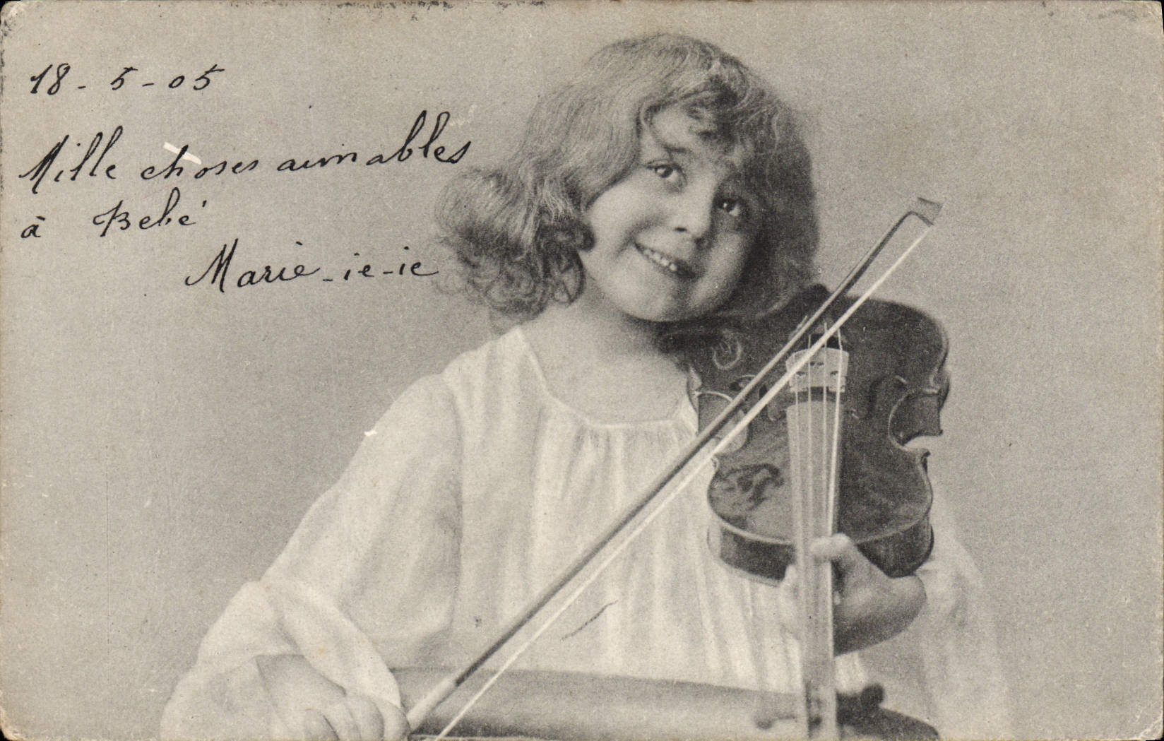 CPA Fantaisie Enfant Violon 
