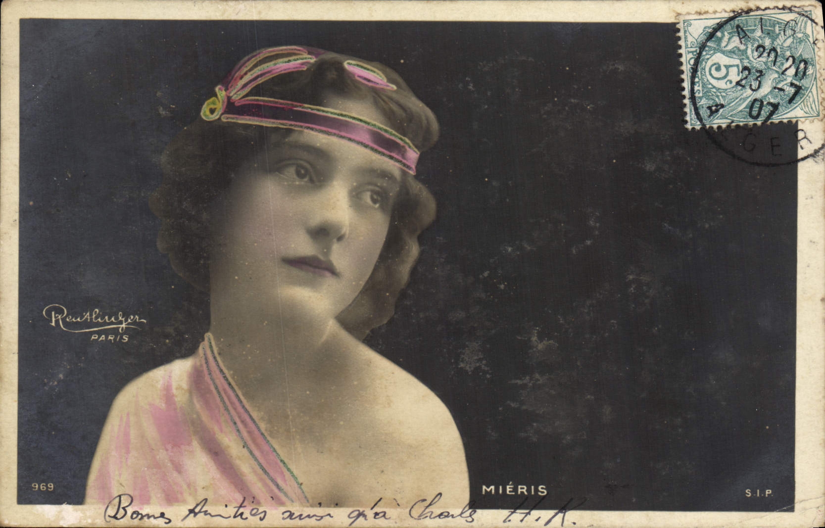 VINTAGE POSTCARD Fantasy Mieris Woman