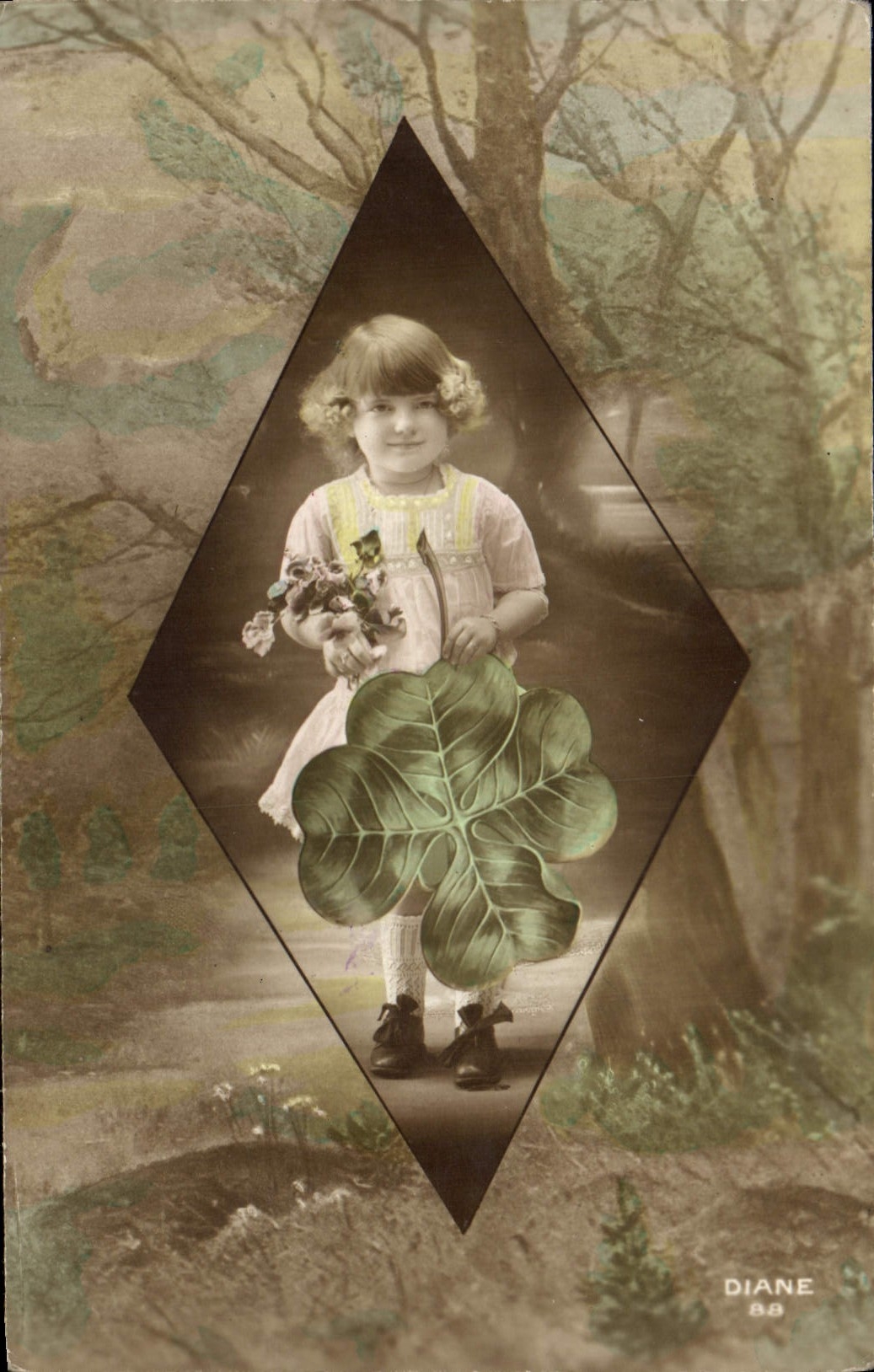 CPA Fantaisie Enfant Trefle 