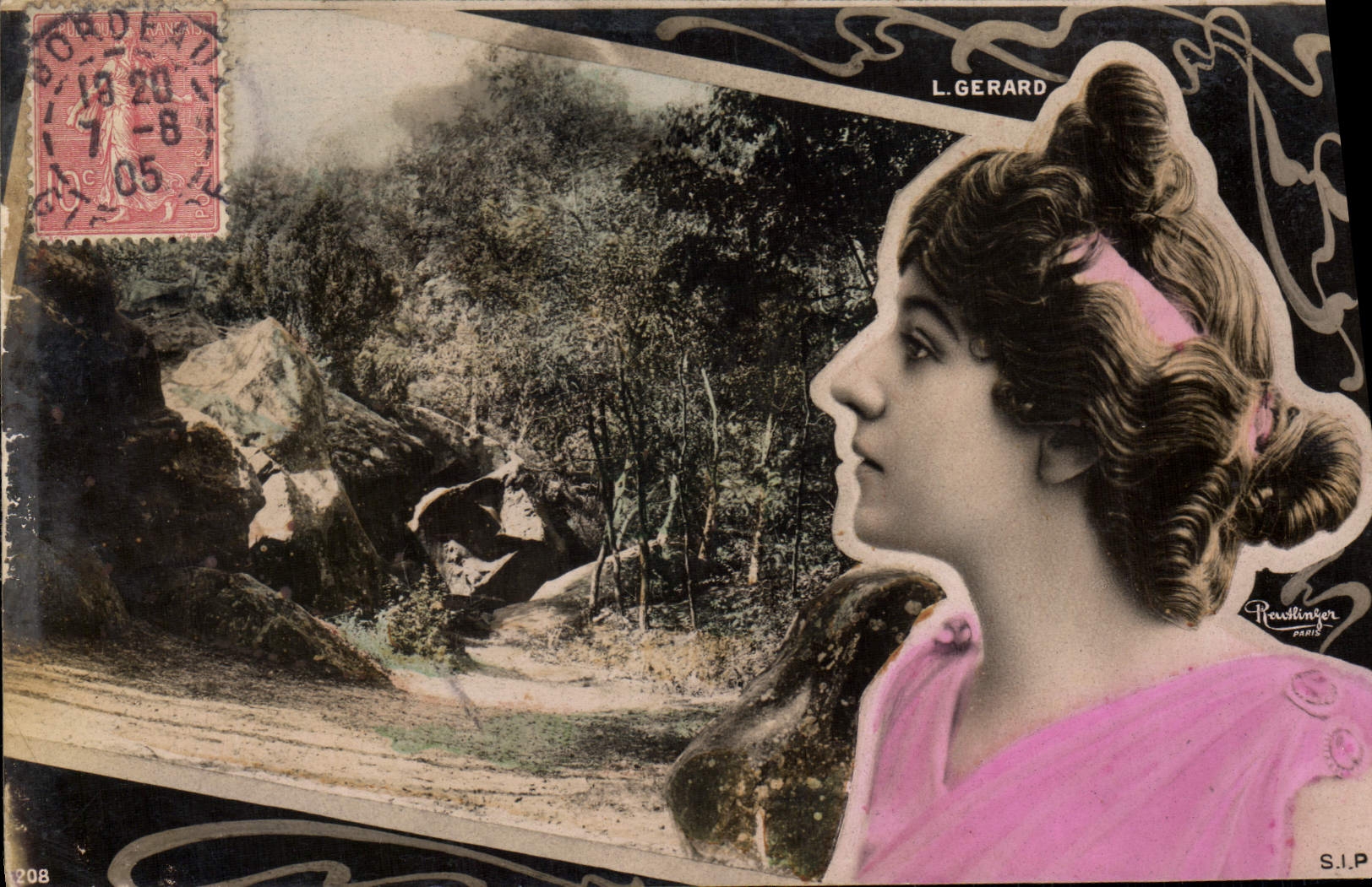 VINTAGE POSTCARD Fantasy Woman L Gerald