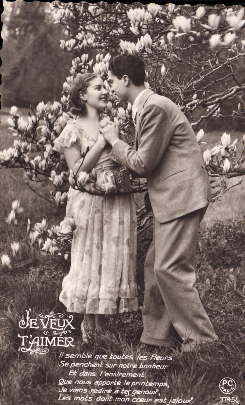 VINTAGE POSTCARD Fantaisie Woman I want to love you