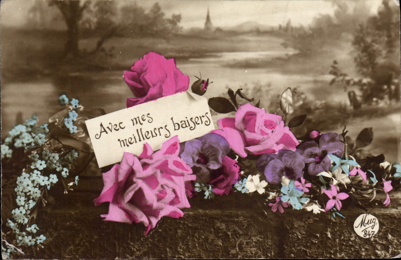 CPA Fantaisie Fleurs