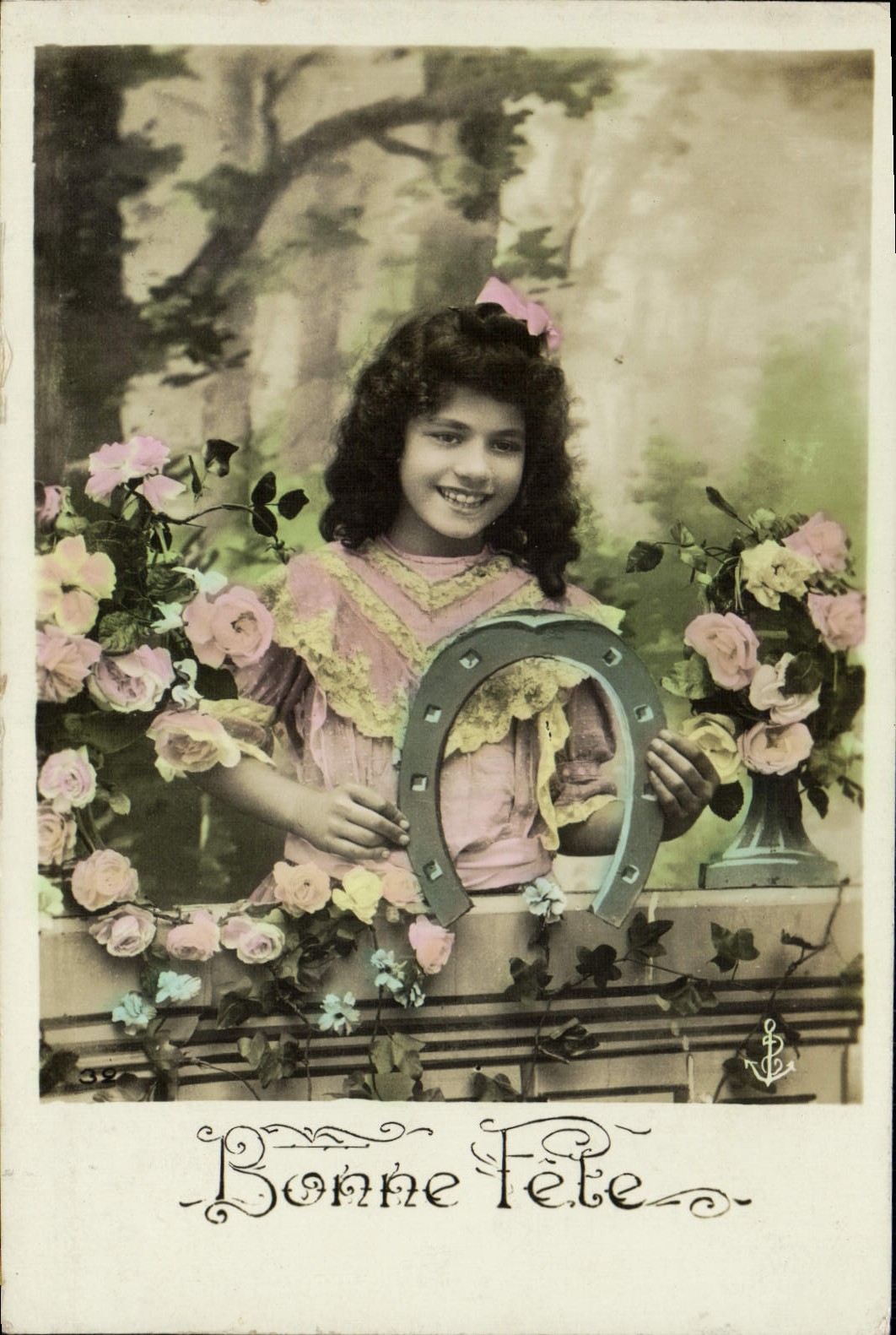 CPA Fantaisie Enfant Fer a cheval