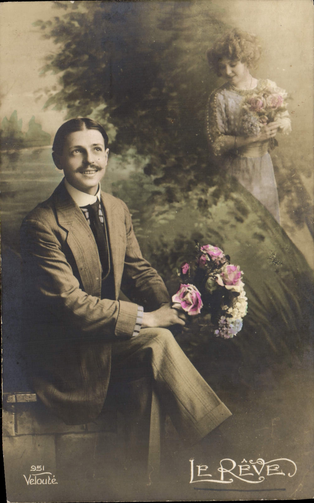 CPA Fantaisie Femme Homme Le reve