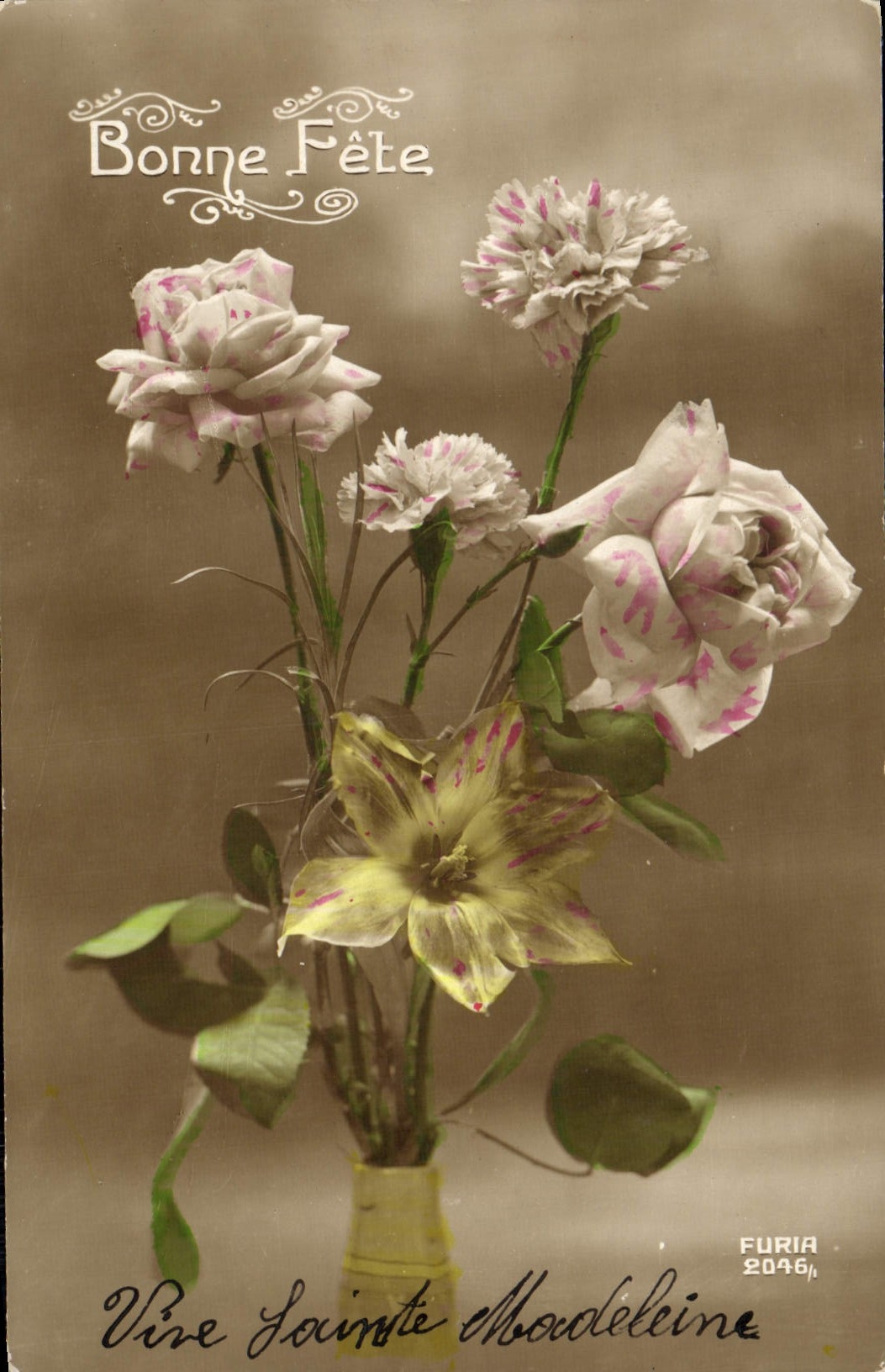 CPA Fantaisie Fleurs