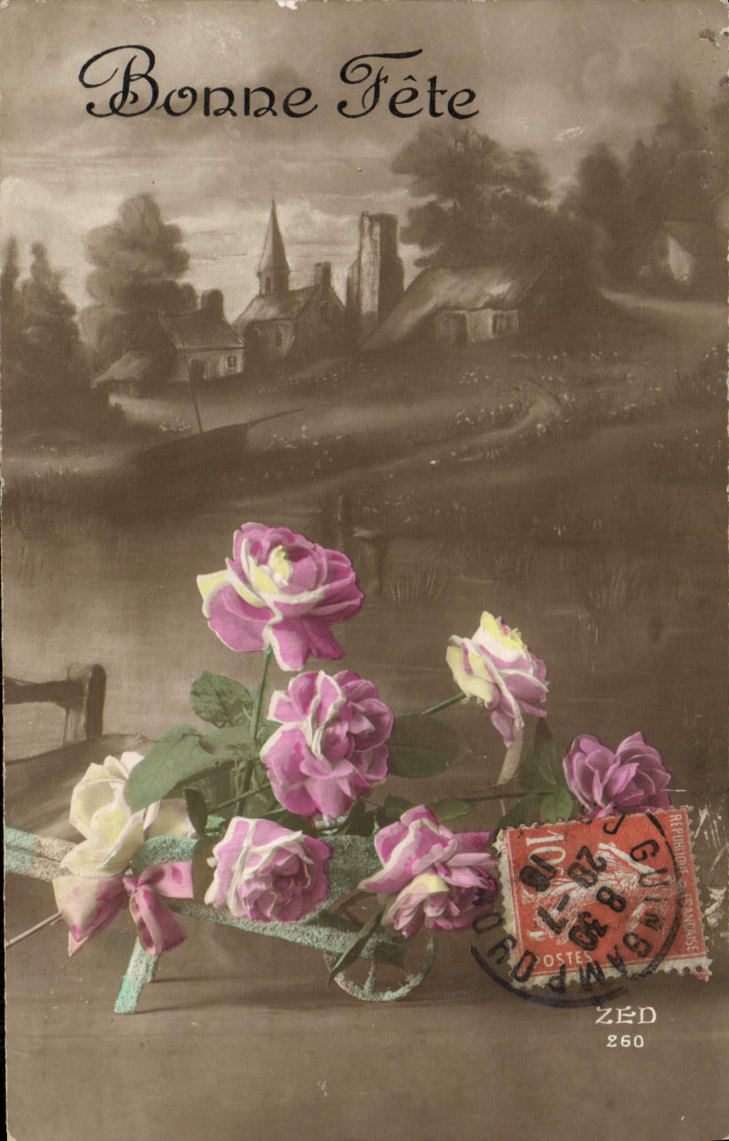 CPA Fantaisie Fleurs