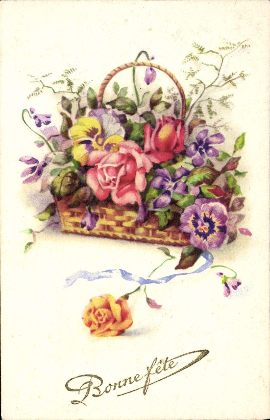 CPA Fantaisie Fleurs